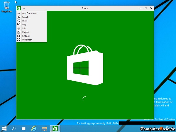 Rò rỉ ảnh chụp màn hình Windows 9