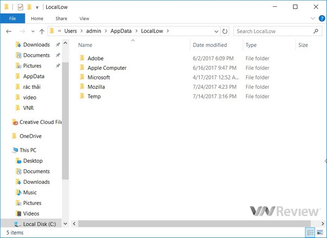 Thư mục AppData là gì và chức năng trong Windows