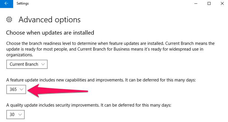 Cách hoãn việc cập nhật Windows 10 Spring Creators Update trong thời gian lên đến 365 ngày
