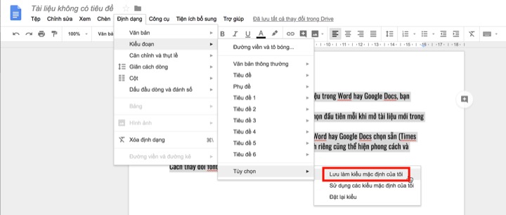 Hướng dẫn đổi font chữ mặc định trong Google Docs và Microsoft Word
