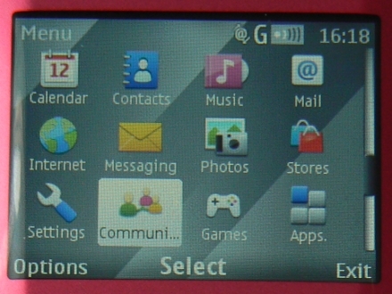 Giao diện màn hình ứng dụng Nokia C3