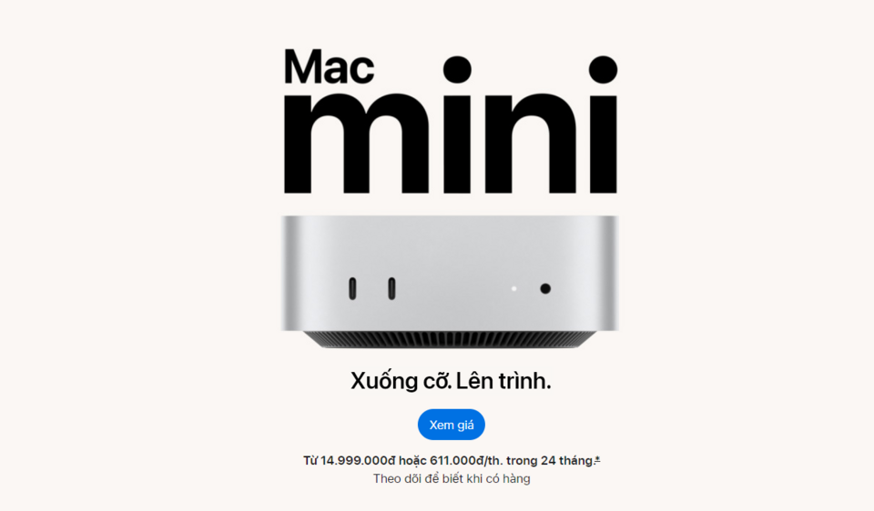 Chính sách giá cho sinh viên và người dùng giáo dục Mac Mini M4