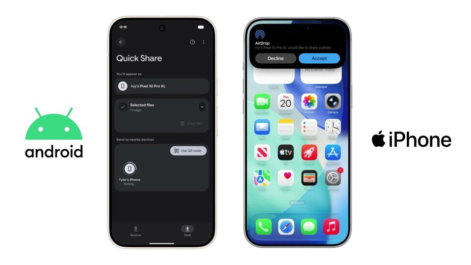 Điện thoại Android từ nay sẽ hỗ trợ AirDrop trực tiếp với iPhone, không cần app ngoài nữa