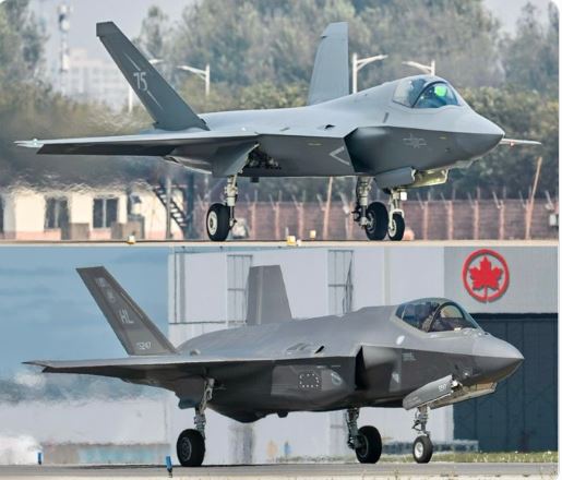 J-35A (Trung Quốc) và F-35A (Mỹ, bên dưới). Bạn nghĩ sao?