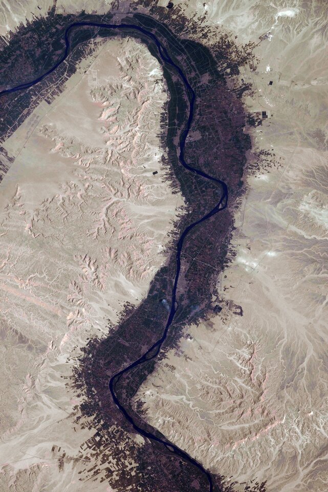 Sông Nile nhìn từ ISS.