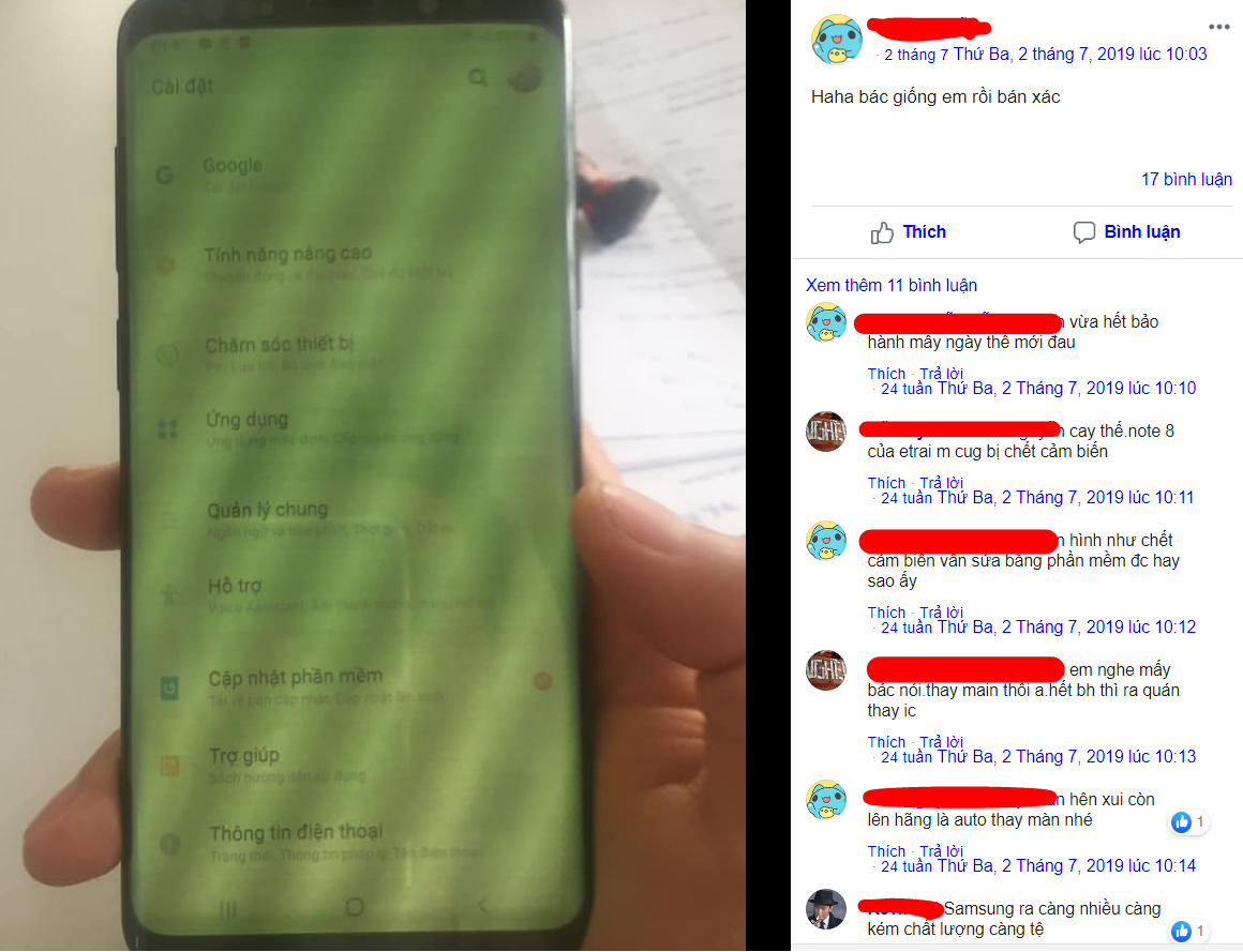Galaxy Note 9 Chính Hãng Tại Việt Nam Bị Phản Ánh 'Dính' Lỗi Màn Hình Rất  Nặng!
